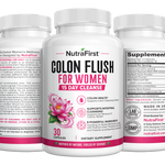 Three NutraFirst Colon Flush for Women 15 Day Cleanse capsule bottles (30 Capsules)