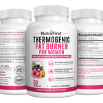 Three NutraFirst Thermogenic Fat Burner for Women capsule bottles (60 Capsules)