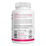 Flora Support for Women 60 capsules bottle side with suggested use, caution and Made in USA details