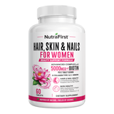 NutraFirst Hair, Skin & Nails for Women, 60 tablets, front of bottle