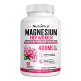 NutraFirst Magnesium for Women, 60 vegetable capsules, front of bottle