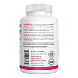 NutraFirst Magnesium for Women, 60 vegetable capsules, suggested use and caution label