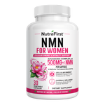 NutraFirst NMN for Women, 30 vegetable capsules, front of bottle