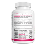 NMN for Women 30 vegetable capsules bottle side with suggested use, caution and Made in USA details