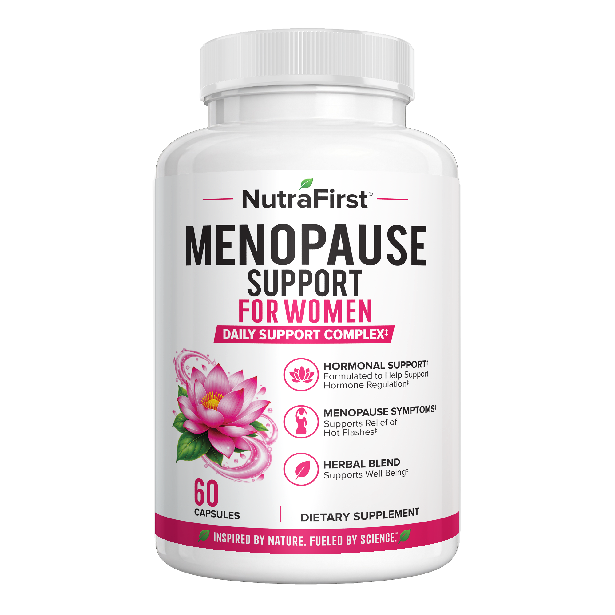 NutraFirst Menopause Support for Women, 60 capsules, front of bottle